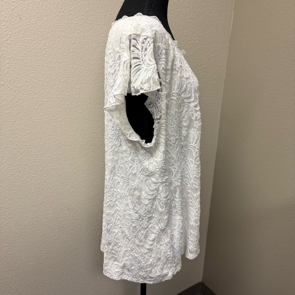 Torrid Size 3 White Lace Blouse Plus Size Boho Romantic Top - Picture 7 of 11